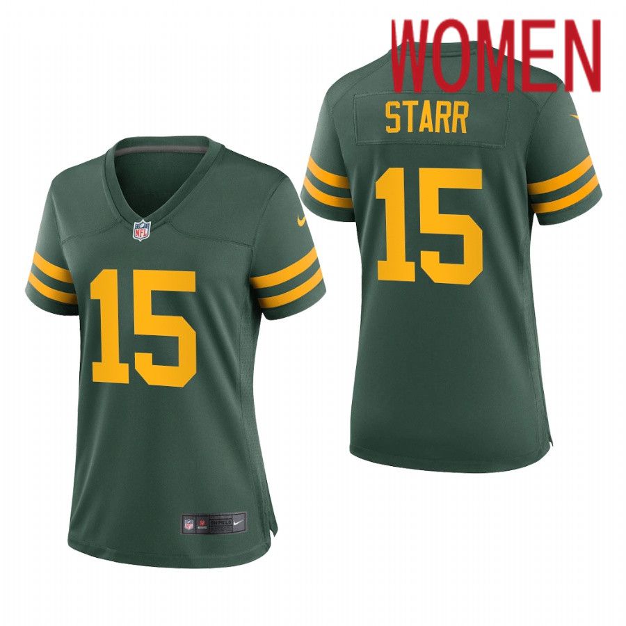 Women Green Bay Packers #15 Starr Nike Green Alternate Game Player NFL Jersey->women nfl jersey->Women Jersey